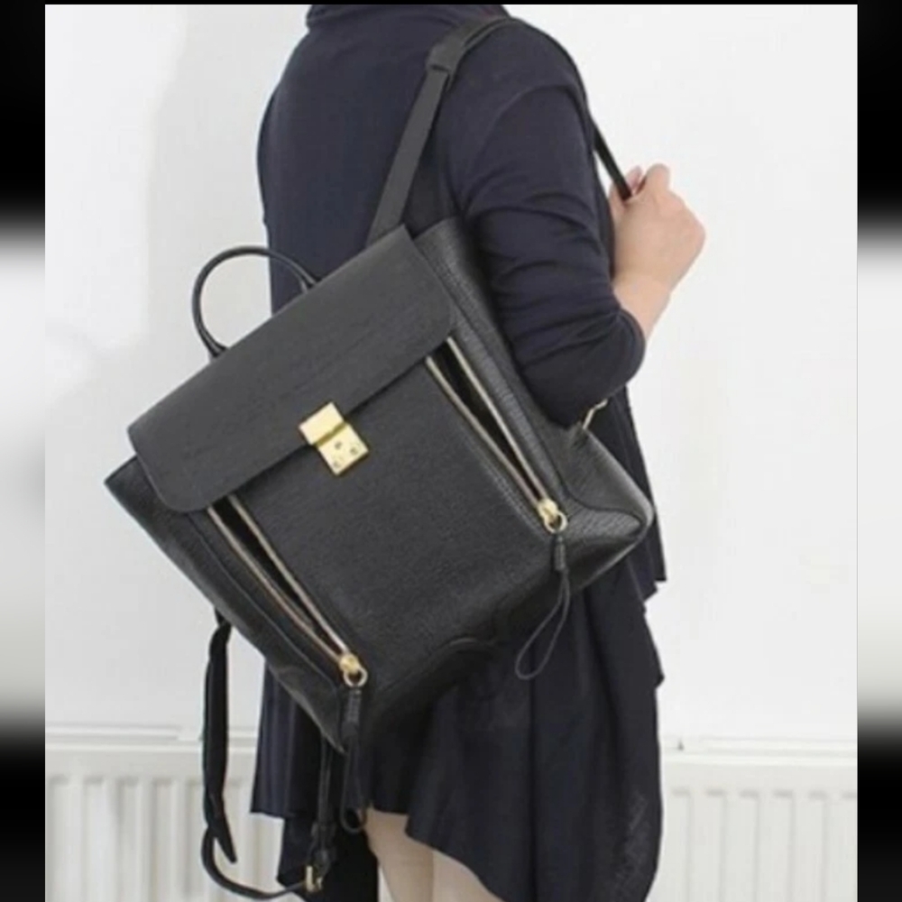 3.1 Phillip Lim Pashli Genuine Black Genuine Leather Backpack Bag